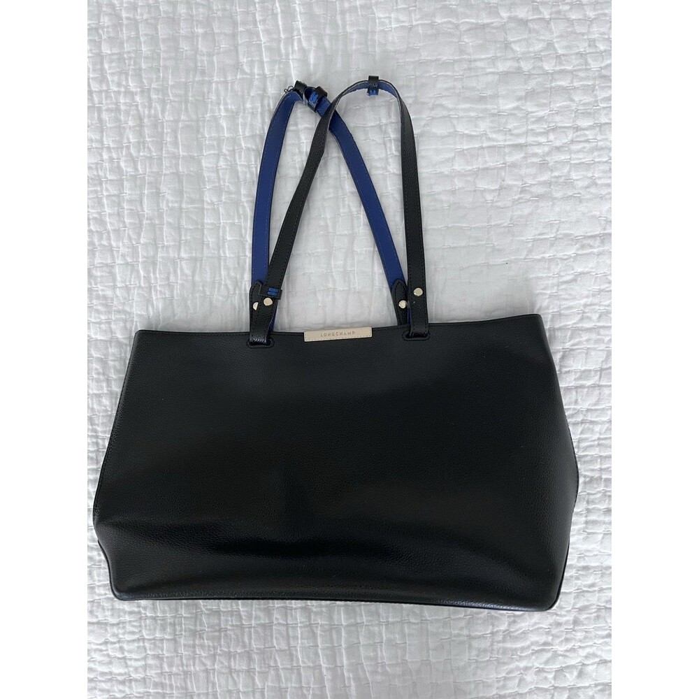 Longchamp Leather Tote Bag Black